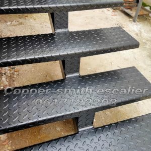 Escalier limon central metal bois Bordeaux antidérapante.jpg