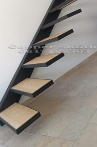 Escalier suspendu copper smith Bordeaux metal bois