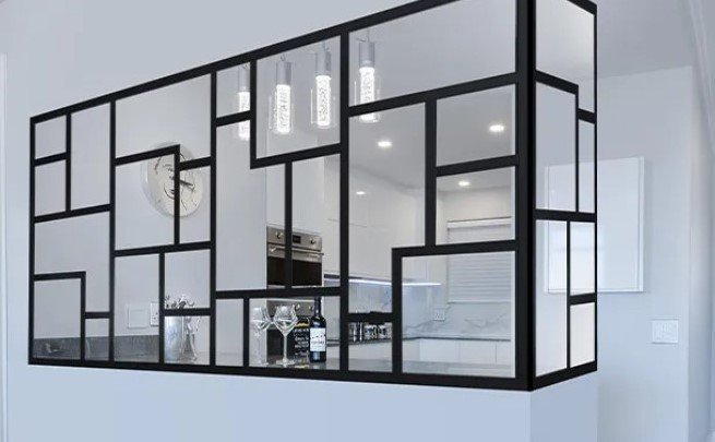 Verrière acier bordeaux sur mesure